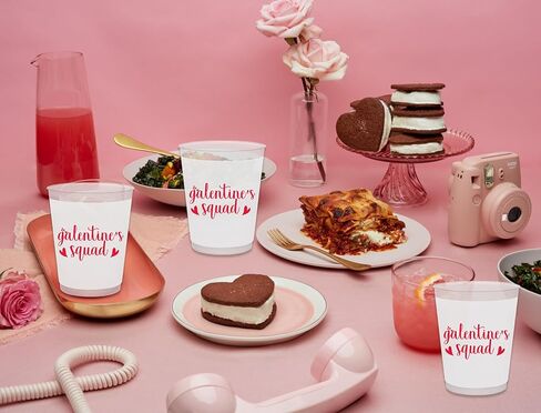 أكواب Aisosiks Galentines Squad، أكواب Happy Galentines Day، ديكورات حفلات يوم Grils Ladies Happy Galentines (16 قطعة، 16 أونصة.) in Saudi Arabia