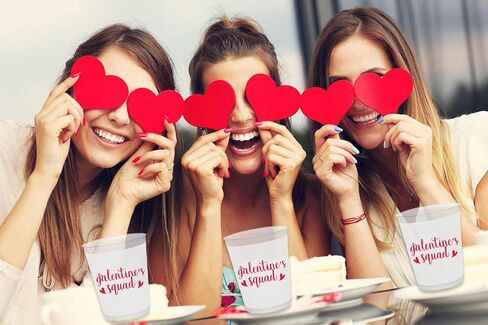 أكواب Aisosiks Galentines Squad، أكواب Happy Galentines Day، ديكورات حفلات يوم Grils Ladies Happy Galentines (16 قطعة، 16 أونصة.) in Saudi Arabia