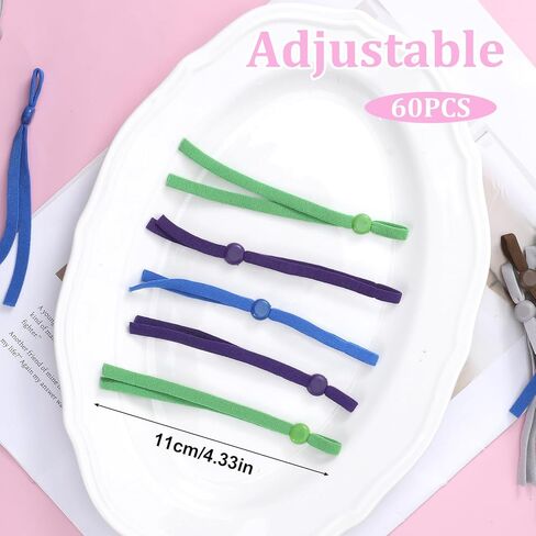 Puppy Collars for Litter, 60 Pcs 4 Inch Elastic Puppy Litter Collars Colored Identification Bands Assorted ID Cords Whelping Collar for Puppies Newborn Kittens New Born Pets,12 Colors in Saudi Arabia
