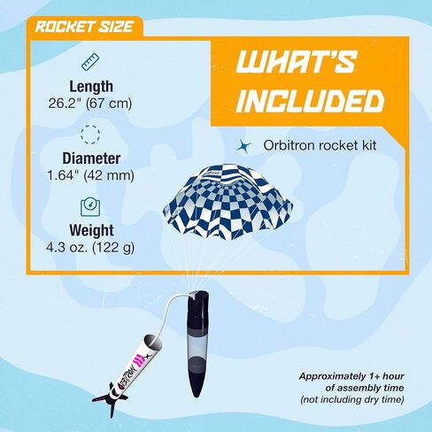 مجموعة صاروخية نموذجية من Estes 7002 Orbitron، مجموعة بناء الصواريخ للمبتدئين STEM للأعمار من 10 سنوات فما فوق in Kuwait