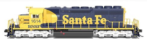 Broadway Limited 9480 EMD SD40-2, BNSF 1614, ATSF Blue/Yellow w/Patch, No-Sound/DCC-Ready, N Scale in Kuwait