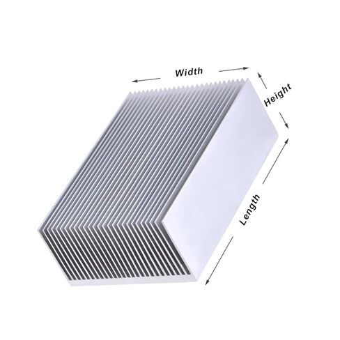DIY برودة الألومنيوم المبرد مصبغة شكل المبرد رقاقة بالوعة الحرارة ل IC LED ترانزستور الطاقة 100x14x20 مللي متر ~ 300x147x44 مللي متر (150 مللي متر × 25 مللي متر ، الطول 200 مللي متر ، مع لاصق) in Kuwait