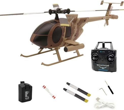C184 4CH RC Helicopter, Coaxial Dual Rotor Brushless Motor Model with Optical Positioning, Stable Beginner-Friendly Remote Control Helicopter for Adults - 2 Batteries in Saudi Arabia