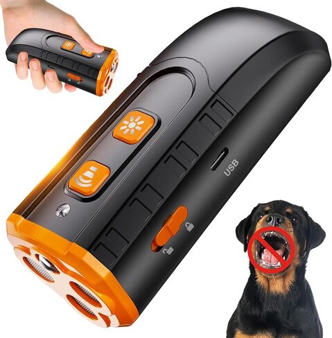 جهاز ردع لحاء الكلاب، درع النباح مع 3X بالموجات فوق الصوتية لإيقاف كلب الجيران أو امتلاكه، آمن، قابل لإعادة الشحن، آمن محمول لتدريب الكلاب في الأماكن المغلقة وفي الهواء الطلق in Kuwait