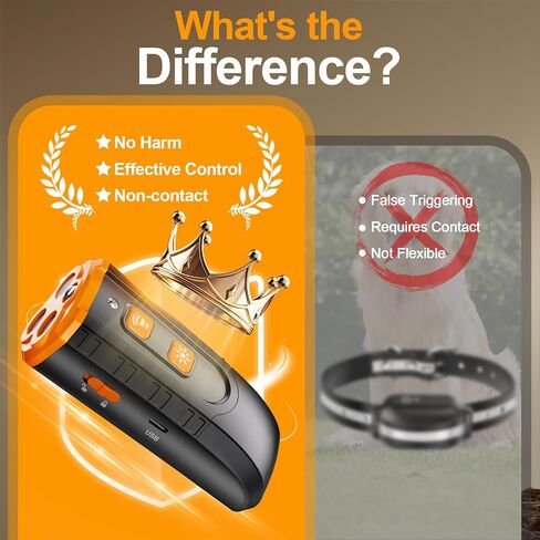 جهاز ردع لحاء الكلاب، درع النباح مع 3X بالموجات فوق الصوتية لإيقاف كلب الجيران أو امتلاكه، آمن، قابل لإعادة الشحن، آمن محمول لتدريب الكلاب في الأماكن المغلقة وفي الهواء الطلق in Kuwait