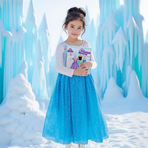 Meland Princess Dress Up for Girls – Light Up Halloween Costume for Girls Age 3-10, Princess Toys for Christmas Birthday Gift in Kuwait