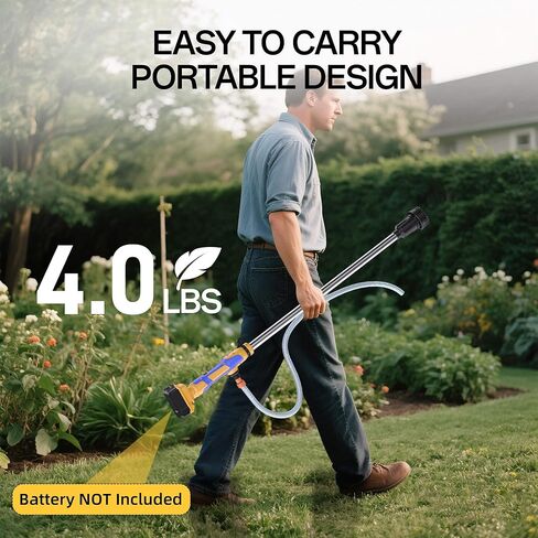 مضخة نقل مياه لاسلكية متوافقة مع بطارية Dewalt 20V MAX، تدفق عالٍ 720GPH، رفع 32FT، مضخة مستنقع محمولة تعمل بالبطارية لحمام السباحة، الحديقة، القارب، خزان الأسماك، RV وأصحاب المنازل (الأداة فقط) in Kuwait