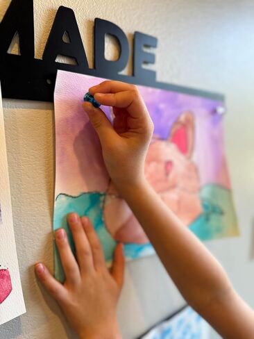 Look What We Made Magnetic Art Display for Kids Artwork - Kids Art Display - Artwork Display for Kids Art for Wall - Picture Hanging System - Display Children Artwork - Magnet Bar (36, Black) in Saudi Arabia