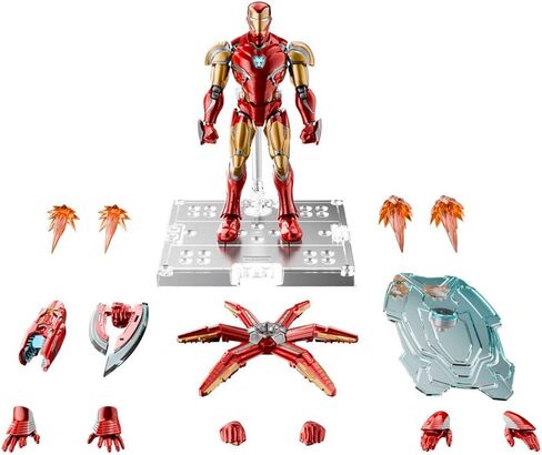 مجموعات نماذج BLOKEES Champion Class Marvel Infinity Saga Iron Man Mark LXXXV EX، مجموعة نماذج مفصلية مكونة من 167 قطعة مع لمسة نهائية معدنية، أجزاء تأثيرات، قاعدة عرض، مجموعة خالية من الأدوات، للأعمار من 14 عامًا فما فوق in Kuwait