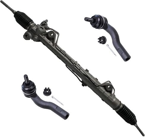 مجموعة Detroit Axle Complete Power Steering Rack & Pinion Assembly + جميع نهايات قضيب الربط الداخلية والخارجية الأربعة in Kuwait