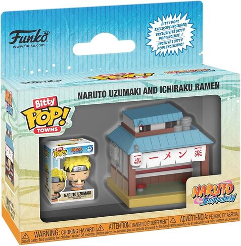Funko Pop! Bitty Town: Naruto Shippuden - Ichiraku Ramen - Naruto Uzumaki - 0.9 Inch and 2 Inch (5.1 Cm) - Anime Collectable - Gift Idea - Toys for Kids & Adults in Saudi Arabia