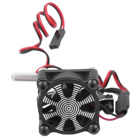 Motor Heatsink Efficient Cooling Fan for RC Car 540 550 3650 3660, Protect Engine from Overheating, Aluminum Alloy + Plastic, Black, Fit for TraxxasHspRedcatTamiyaAxial Scx10 D90/Hpi, 1PCS in Saudi Arabia