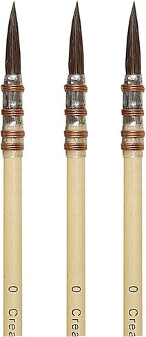 Creative Mark Harmony Blue Squirrel Quill Watercolor Brush Size # 0, Pack of 3 - Professional Watercolor Brushes for Artists in Saudi Arabia
