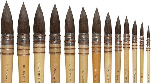 Creative Mark Harmony Blue Squirrel Quill Watercolor Brush Size # 0, Pack of 3 - Professional Watercolor Brushes for Artists in Saudi Arabia