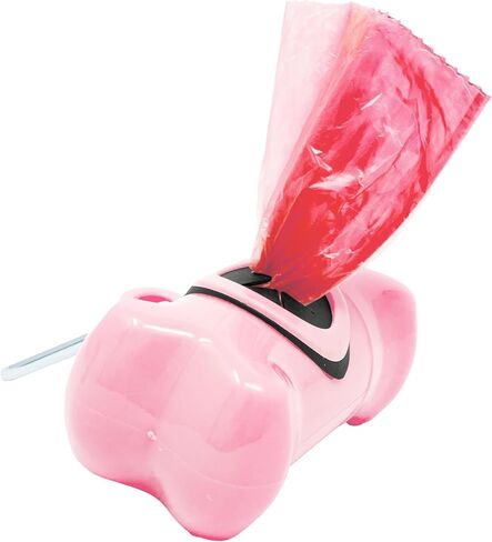 HQ Litter Bag Dispenser with Hanging Clip Includes 40 Bags in/Convenient Cleanup Solution through Best Litter Bag Dispenser (Pink) in Saudi Arabia
