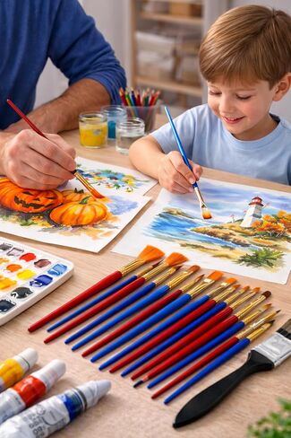 Professional Artist Paint Brush Set of 30 – Premium Multi-Purpose Brushes for Canvas, Watercolor, Fabric, Oil & Acrylic Painting – Ideal for Beginners, Students & Hobby Artists in Saudi Arabia