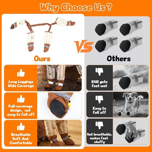 أحذية واقية لمخالب الكلاب، أحذية مقاومة للماء للكلاب في الشتاء مع حمالة، أحذية للحيوانات الأليفة مضادة للانزلاق ومضادة للانزلاق للمشي، قابلة للتعديل، سراويل خارجية مقاومة للغبار (L) in Kuwait