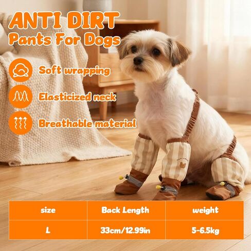 أحذية واقية لمخالب الكلاب، أحذية مقاومة للماء للكلاب في الشتاء مع حمالة، أحذية للحيوانات الأليفة مضادة للانزلاق ومضادة للانزلاق للمشي، قابلة للتعديل، سراويل خارجية مقاومة للغبار (L) in Kuwait