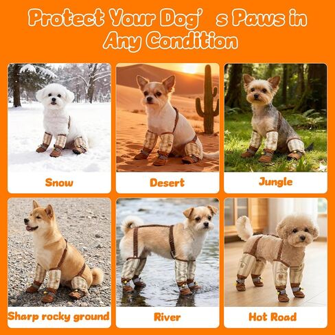 أحذية واقية لمخالب الكلاب، أحذية مقاومة للماء للكلاب في الشتاء مع حمالة، أحذية للحيوانات الأليفة مضادة للانزلاق ومضادة للانزلاق للمشي، قابلة للتعديل، سراويل خارجية مقاومة للغبار (L) in Kuwait