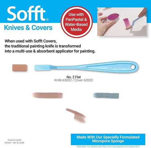 Sofft Artist Tools by GOLDEN, Sofft Knife & 5 Covers - Flat (No. 2), Professional Artist Pastels in Saudi Arabia