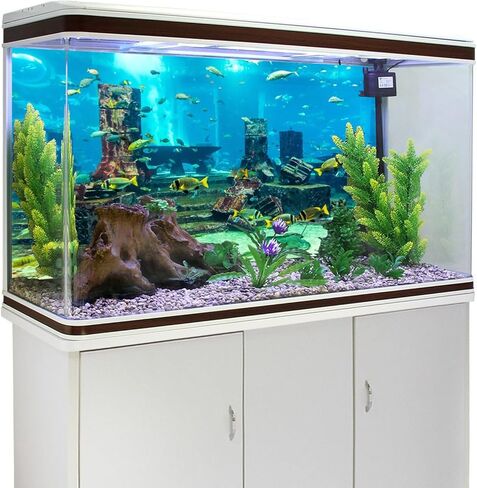 AWERT Undersea Theme Aquarium Background Colorful Coral Tropical Fish Ruins Underwater World Fish Tank Background 48x24 inches Vinyl in Saudi Arabia