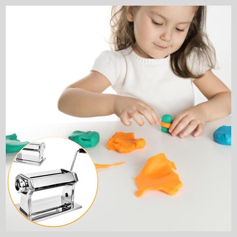 آلة ضغط الطين من ماكين USA makin's Professional Clay Machine أسطوانة بوليمر يدوية مع 6 إعدادات سمك قابلة للتعديل بعرض 15 سم لصانعي المعكرونة وملحقاتها in Saudi Arabia