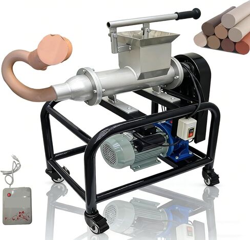 INTSUPERMAI Ceramic Clay Mixer Pug Mill Mixing Machine for Clay Mud Refiner Ceramic Extruder Tool Φ2.36in Outlet 330 lbs/h Capacity for Handmade Art Manufacture 220V/110V (with Transformer) in Saudi Arabia