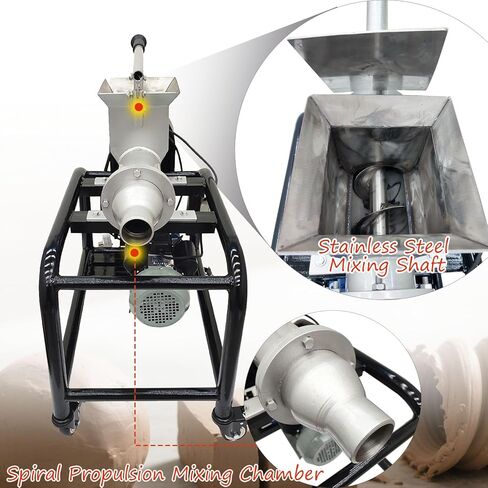 INTSUPERMAI Ceramic Clay Mixer Pug Mill Mixing Machine for Clay Mud Refiner Ceramic Extruder Tool Φ2.36in Outlet 330 lbs/h Capacity for Handmade Art Manufacture 220V/110V (with Transformer) in Saudi Arabia