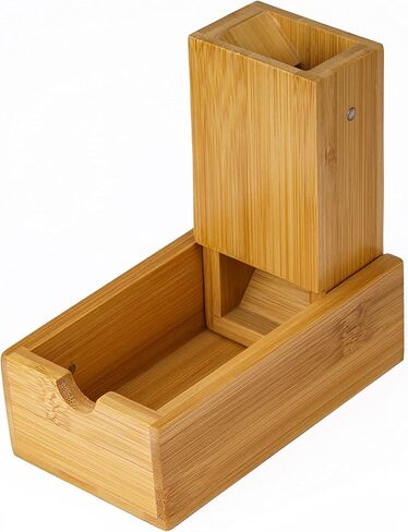 Cusdie Bamboo Dice Tower قابل للطي خشبي يموت الأسطوانة القلعة المتداول للأبراج المحصنة والتنين، لعبة اللوحة، D & D، RPG (الجمجمة) in Kuwait