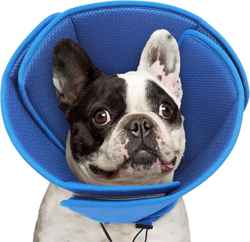 Queenmore Soft Dog Cones for Large Dogs,Comfy Dog Cone for Dogs to Stop Licking After Surgery,Adjustable Pet Cone Alternative for Wound Healing,Blue,X-Large in Saudi Arabia
