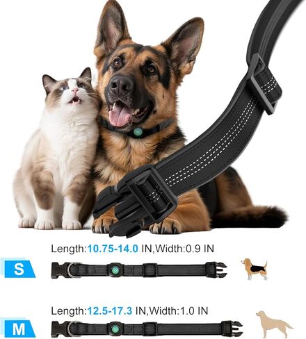 طوق الكلب GPS (عبوة واحدة)، جهاز تعقب القطط الصغير GPS، جهاز تعقب GPS للكلاب (iOS فقط)، بدون رسوم شهرية، متوافق مع Apple Find My، Anti-Lost، Finder Tag for Kitten Puppy Black S (10 بوصة - 14 بوصة) in Kuwait
