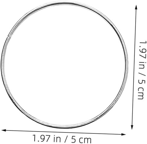 Artibetter 20pcs Metal Craft Hoops Iron Wire Rings for DIY Dreamcatcher Floral Wreath Wall Art in Saudi Arabia