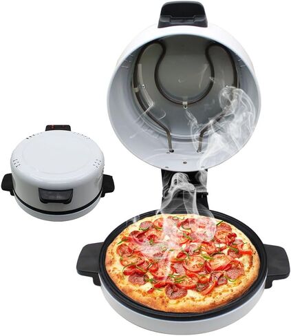 1800W Electric Pizza Maker, 12 inch Portable Countertop Pizza Oven, 220°C Fast Heating/Non Stick Surfaces/Indicator Light, for Making Arabic in Saudi Arabia