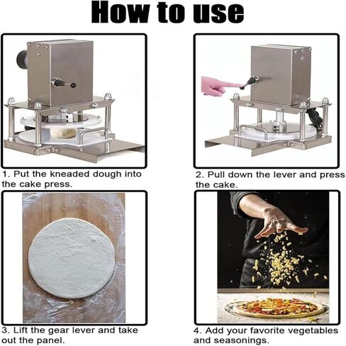 Commercial Electric Dough Press Machine for Pizza and Pastry, Handheld Cake Maker, Effortless Dough Rolling and Pressing Solution in Saudi Arabia