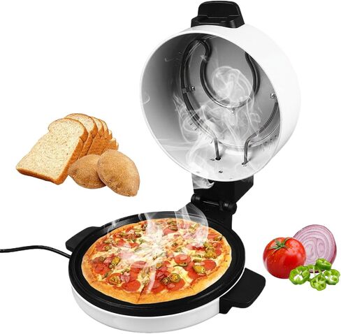 12 inch Electric Pizza Maker,Portable Countertop Pizza Oven with 230°C Fast Heating/Non Stick Surfaces/Indicator Light,Indoor Pancake Maker in Saudi Arabia