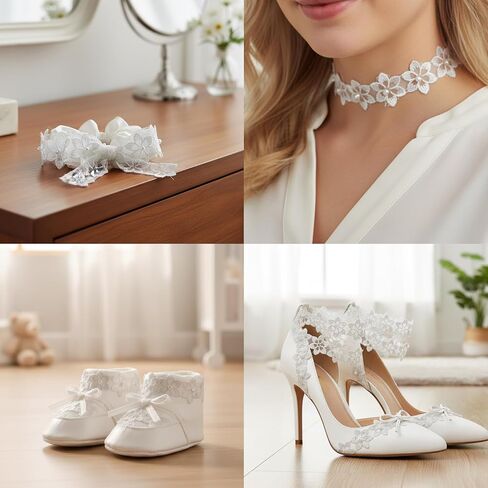Flower Lace Trim Ribbon White Lace Applique Embellishments Flower Dress Applique Trim with Pearl 3D Embroidered Ribbon Organza Flowers for DIY Craft Clothing Wedding Decorations in Saudi Arabia