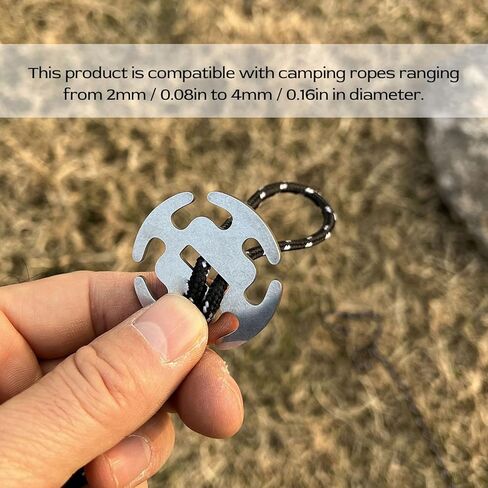 Drfeify Wind Rope Buckles, 4pcs 4cm 420 Stainless Steel Round Tent Rope Adjusters for Backpacking Camping Outdoor in Saudi Arabia
