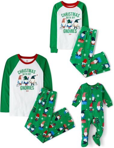 The Children's Place,Unisex Baby,Family Matching, Holiday Pajama Sets, Fleece,Red Tartan- Kids,Medium in Saudi Arabia