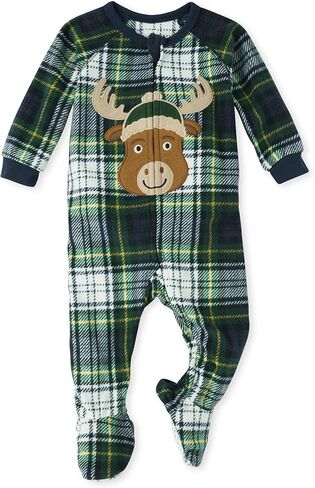 The Children's Place,Unisex Baby,Family Matching, Holiday Pajama Sets, Fleece,Red Tartan- Kids,Medium in Saudi Arabia