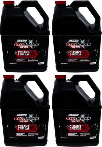 Echo 6550050 Red Armor Oil Mix 2-Cycle/2-Stroke High Performance, Semi-Synthetic, Clean and Protect Against Carbon Build Up, Outdoor Power Equipment Engine Formula 128 fl oz (1 Gal. - 4 Pack.) in Saudi Arabia