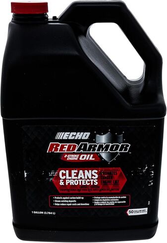 Echo 6550050 Red Armor Oil Mix 2-Cycle/2-Stroke High Performance, Semi-Synthetic, Clean and Protect Against Carbon Build Up, Outdoor Power Equipment Engine Formula 128 fl oz (1 Gal. - 4 Pack.) in Saudi Arabia