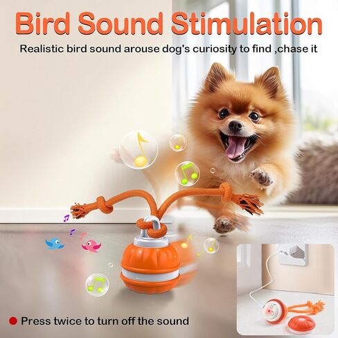 P06 Interactive Dog Toys Dog Balls, Electric Automatic Moving and Rolling Dog Toy with Rope for Small Medium Dogs, Fun Smart Puppy Toy s for Boredom & Training, Dog Toys to Keep Them Busy (Blue) in Saudi Arabia