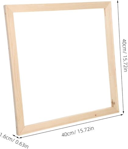 Wood Stretching Bars: 40x40cm Wooden Canvas Frame with Nails for Oil Painting & Posters - DIY Stretcher Bars for Wall Decor in Saudi Arabia