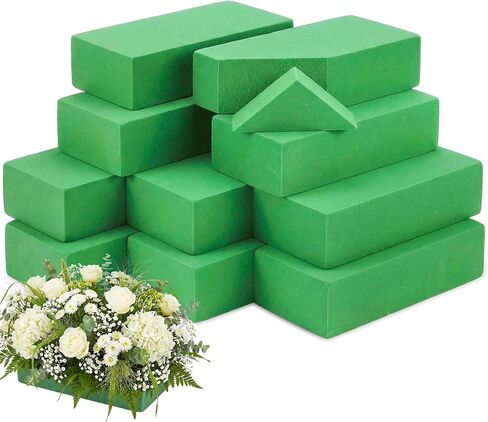 Floral Foam Blocks, Green Plant Foam,Wet & Dry Flower Foam for Fresh and Artificial Flowers,Florist Styrofoam Flower Arrangements Supplies, Decorations for Wedding, Birthdays and Garden (4) in Saudi Arabia