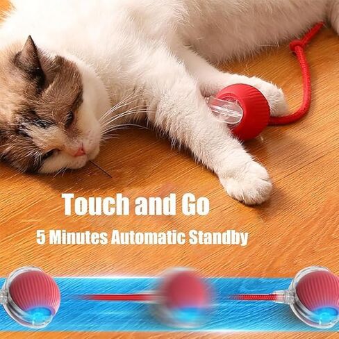 عبوتان من لعبة كرة الكلب الكهربائية الجديدة للقطط، لعبة كرة ذكية تفاعلية أوتوماتيكية للكلب بزاوية 360 درجة، هدية للأطفال in Kuwait