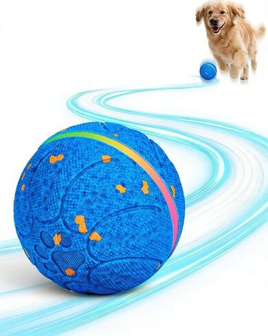 Smart Interactive Dog Toys, Automatic Moving Rolling Bouncing Dog Ball for Medium & Large Dog Breeds, E-TPU Durable & Waterproof, with Irregular Motion to Encourage Active Play in Saudi Arabia