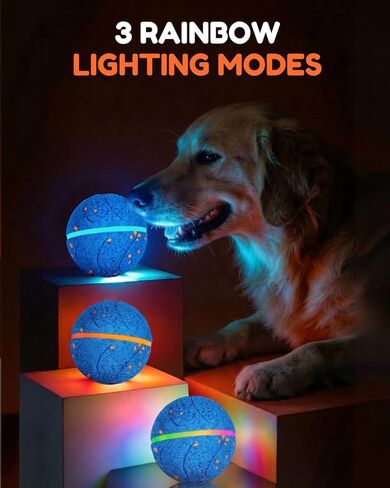 Smart Interactive Dog Toys, Automatic Moving Rolling Bouncing Dog Ball for Medium & Large Dog Breeds, E-TPU Durable & Waterproof, with Irregular Motion to Encourage Active Play in Saudi Arabia