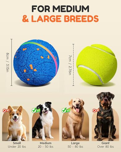 Smart Interactive Dog Toys, Automatic Moving Rolling Bouncing Dog Ball for Medium & Large Dog Breeds, E-TPU Durable & Waterproof, with Irregular Motion to Encourage Active Play in Saudi Arabia
