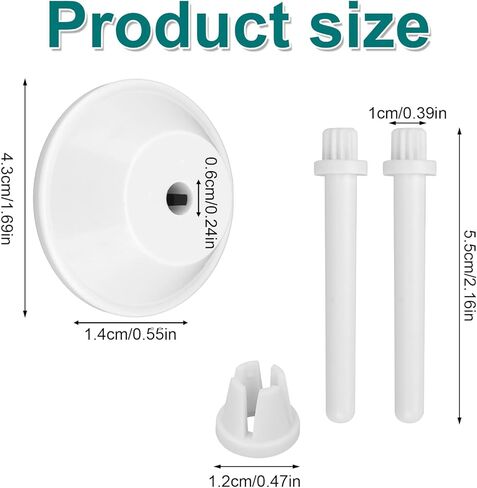 مجموعة 4 قطع من أغطية دبوس البكرة لآلات الخياطة المغنية، وأغطية بديلة بلاستيكية وملحقات أجزاء دبوس البكرة المساعدة المتوافقة مع المغني 2263 3116 3323 4423 4452 8280 (أبيض) in Kuwait