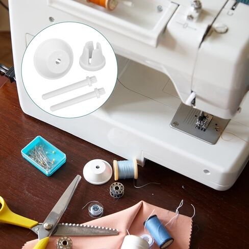 مجموعة 4 قطع من أغطية دبوس البكرة لآلات الخياطة المغنية، وأغطية بديلة بلاستيكية وملحقات أجزاء دبوس البكرة المساعدة المتوافقة مع المغني 2263 3116 3323 4423 4452 8280 (أبيض) in Kuwait
